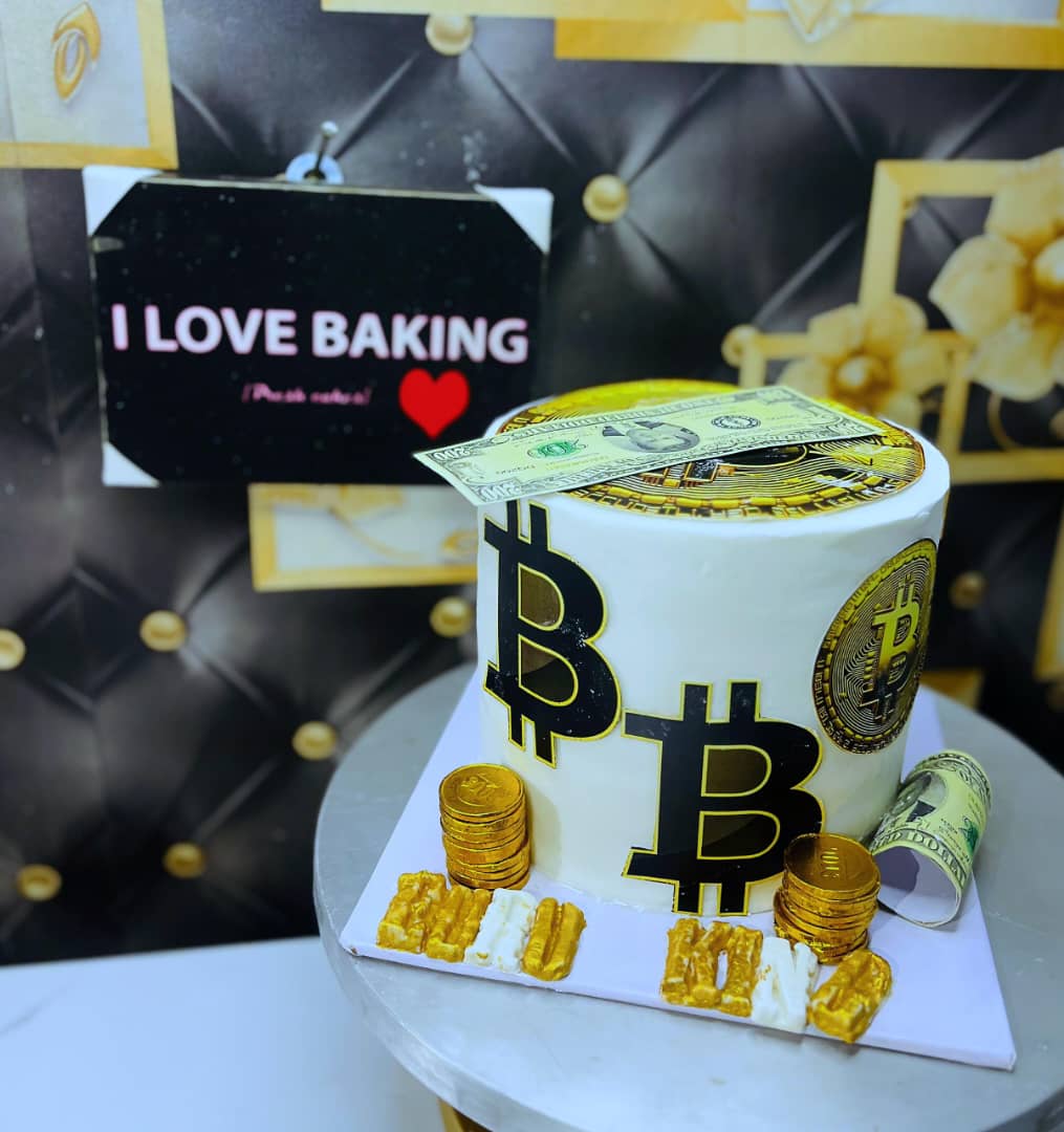 Artisan Bitcoin Theme Cake